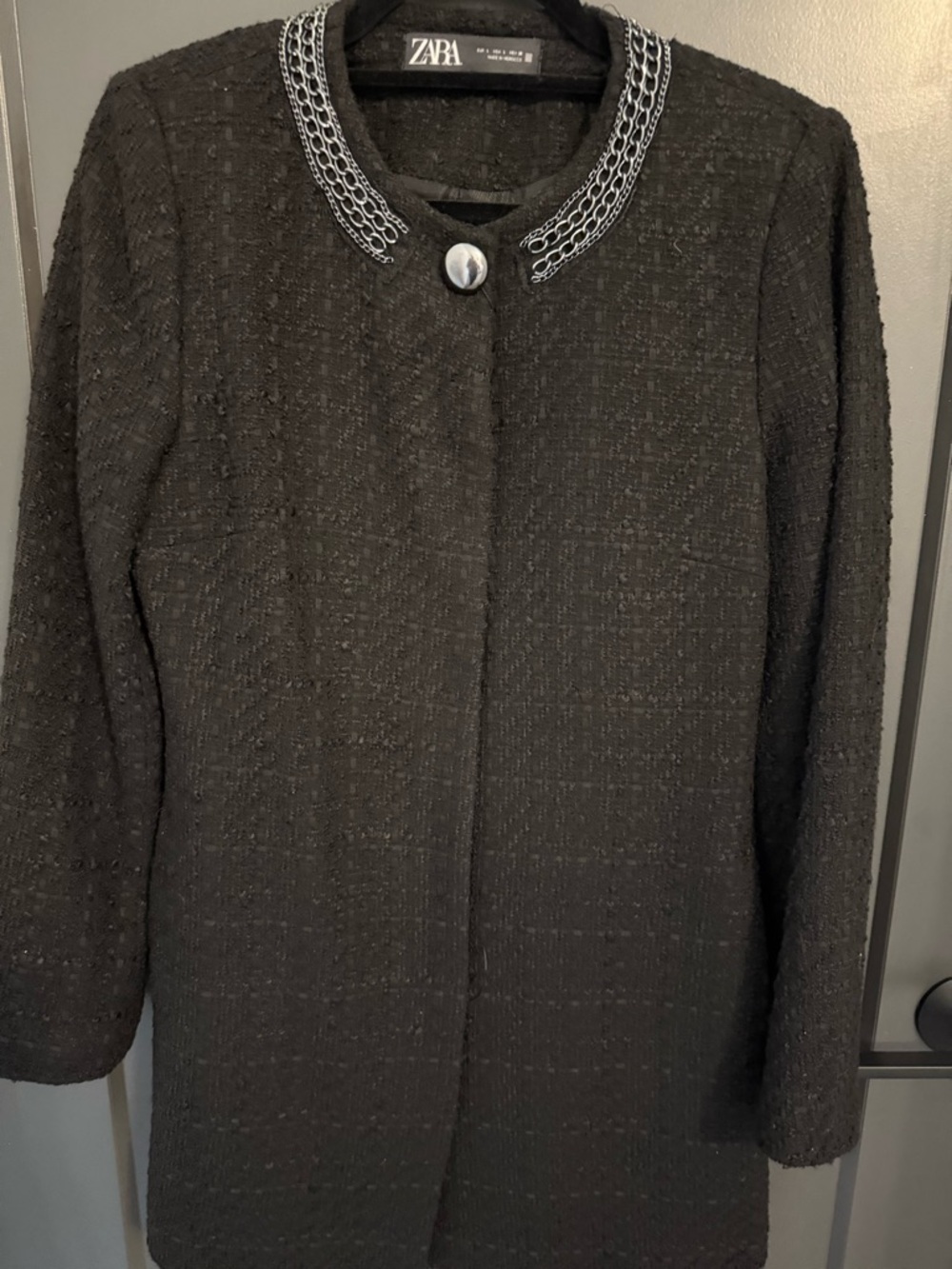Zara Black Tweed Jacket